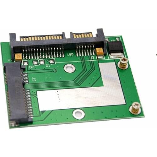 Half Height mSATA 5cm Mini Pcie SSD to 2.5 Inch Interface SATA3 Riser Card Module Board
