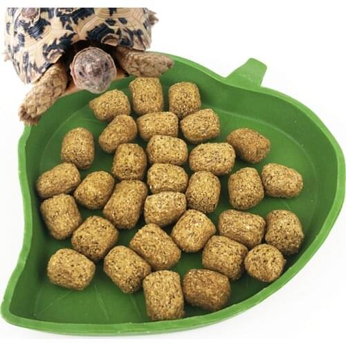 Reptile Water Food Dish Bowl Plastic Leaf Shape Gecko Worm Feeder Feeding Supplies Reptiles Amphibians Pet Products