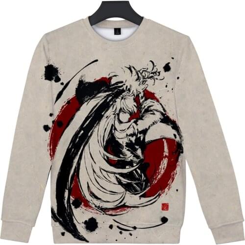 Hip Hop Men/women Shirt Clothes Long Sleeve Sweatshirts Harajuku Popular Top Hatless Sweatshirt Inuyasha 3D Casual Sweatshirt