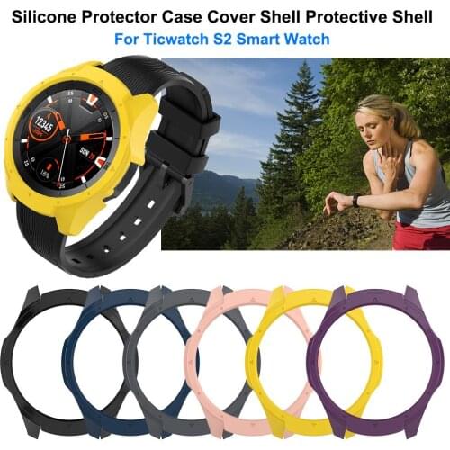 Silicone SmartWatch Protector Case Cover Shell Protective Shell Premium Smooth Substitute For TicwatchS2 Anti-scratch Shockproof