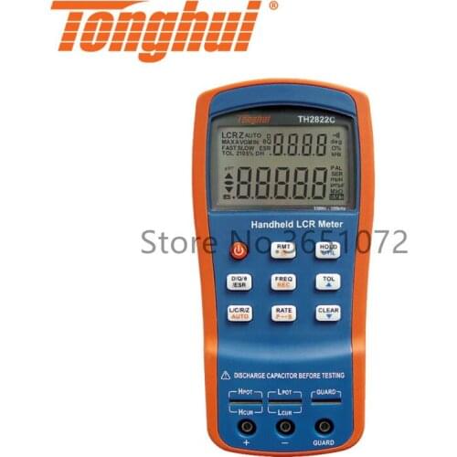 TH2822C RLC Meter Handheld LCR Tester with Test Frequency 100Hz, 120Hz,1kHz,10kHz, 100kHz