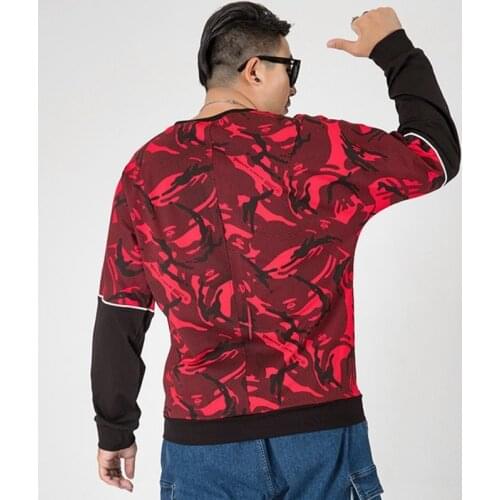 Spring camouflage pullover tide brand mens clothing 2020 plus size loose casual jumpers 5XL 6XL Sweatshirts