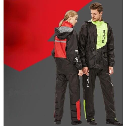 Waterproof Motorcycle Rain Coat Suit Motorbike Motorcycle Poncho Raincoat Jacket Motorbike Riding Impermeables Rain Gear DK50RC