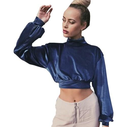 T Shirt Women AliExpress cross-border Europe long-sleeved Gold Velvet T-shirt Shirt Vestidos Stranger Things BLKQQ5252