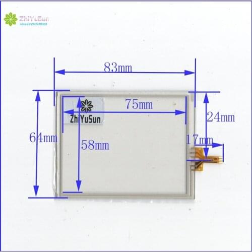 ZhiYuSun wholesale 83mm*64mm 5PCS/lot 3.5 inch touchsensor glass New Touch Screen Replace For PDAs parts and GPS Digital
