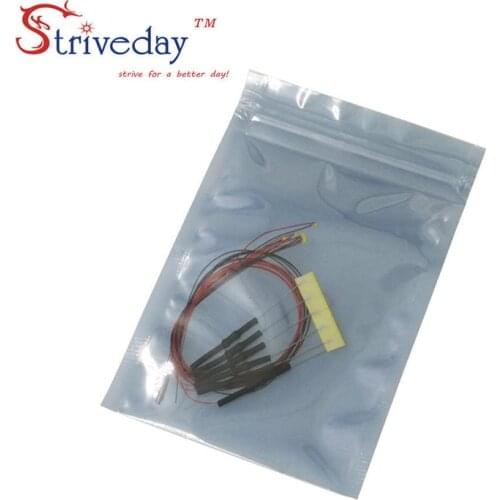 10 pcs/lot 9 colors can be selected 8V- 12V 0603 Pre-soldered micro litz SMD LED led wired leads 20cm DIY