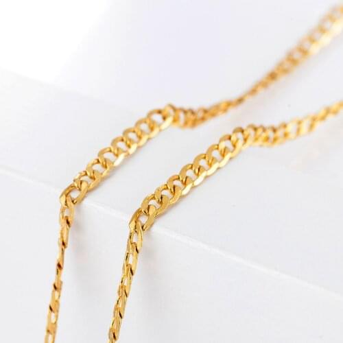 2018 Fashion Jewelry Women Jewelry Vintage Gold Chain Fashion Cuba Curb Chain Necklace Glamorous Jewelry