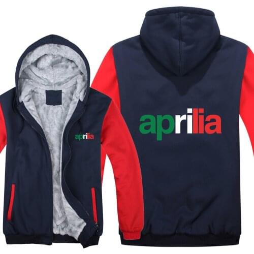 2021 Motorcycle Aprilia Hoodies Mens Zipper Coat Fleece Thicken Aprilia Motor Sweatshirt Mans Clothing