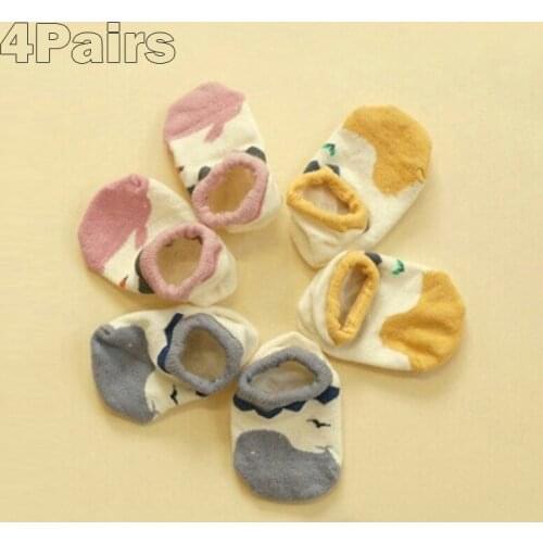 4Pairs/Lot Baby Boys Girls Socks Suitable For 0-4Year Baby Children Kids Ship Socks 100% Cotton Wavy Design High Quality Apparel