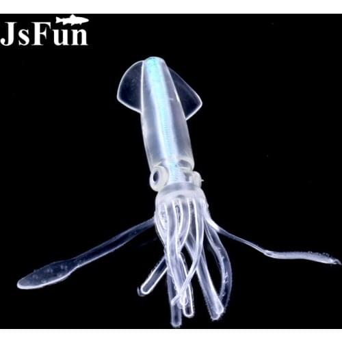 5pcs/lot Squid Jigs Silicone Fishing Lure Soft Bait 11cm/8g Luminous Octopus Artificial Tuna Sea Night Fishing Tackle YE54