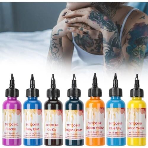60ml/Bottle Safe Tattoo Ink Microblading Pigment Safe Professional Long Lasting Colorful Makeup Paints Accesories for Body Arts