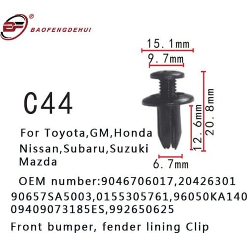 Car fasteners for Toyota,Subaru,Honda,Mitsubishi auto clips for Front fender lining,dashboard decoration trim car buckle