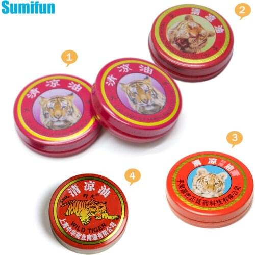 4 Types of 1Pcs Red Tiger Balm Ointment hinese Essential Pain Relief Cool Cream For Cold Headache Dizziness Refresh Bad Smell