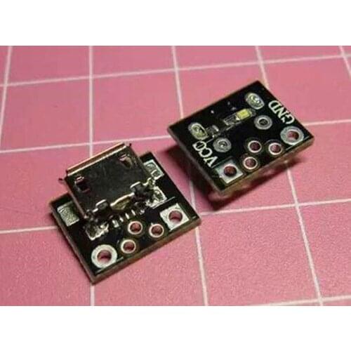 Free Shipping!!! MICRO / USB / female / adapter plate / DIY / 5P / polarity detection module sensor/Electronic Component