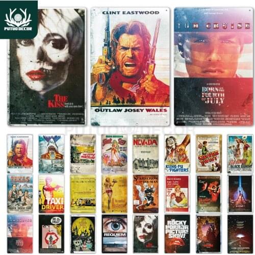 Putuo Decor Vintage Movie Metal Poster Metal Sign Plaque Metal Tin Sign Bar Pub Club Wall Decor Retro Home Decorative Plate