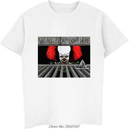 It Clown Pennywise T-shirt Men Summer T-shirt Boy Print Tshirt Anime T Shirt Brand Clothing White Tops Tees harajuku streetwear