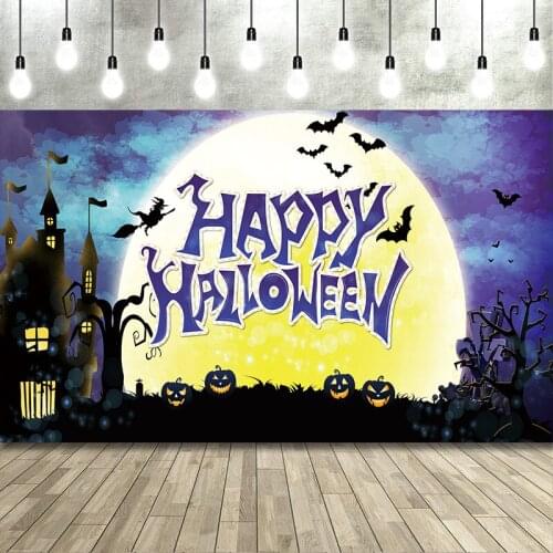 Halloween Banner Holiday Horror Decoration Pull Flag Ghost Festival Atmosphere Background Wall Decoration Banner Outdoor Banner