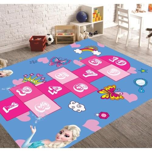 Elsa And Hopscotch 6 Patterned Carpet ,Non Slip Floor Carpet,Teens Carpet,Turkish Rug