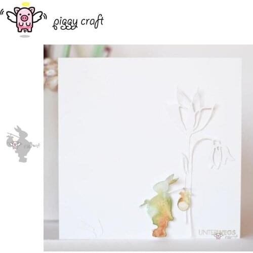 Piggy Craft metal cutting dies cut die mold Cute rabbit Scrapbook paper craft knife mould blade punch stencils dies