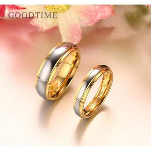 Trendy Couple Ring Tungsten Carbide Rings Wedding Ring For Lover Party Jewelry Engagement Tungsten Ring Anniversary Gift