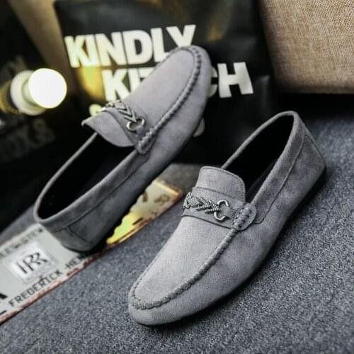 Autumn New Breathable Driving Shoes Mens Lazy Set Foot Casual Shoes Daily Sports Soft-Soled Peas Shoes Осенняя мужская обувь