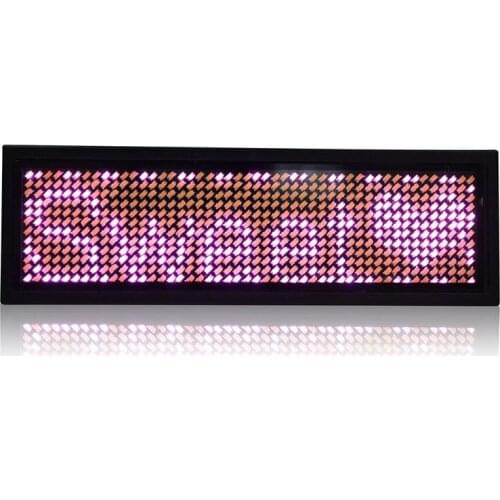 Programmable Red Advertising LED Name Badge, LED Scrolling Name Badge Tag Message Display Sign Board