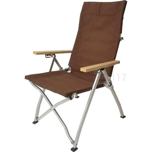Adjustable angle aluminum alloy folding chair outdoor large fishing chair nap camping lounge chair