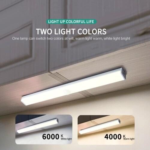 15/21cm LED Motion Sensor Light Cupboard Wardrobe Bed Strip Lamp LED Under Cabinet Night Light Closet Stairs Kitchen Cocina