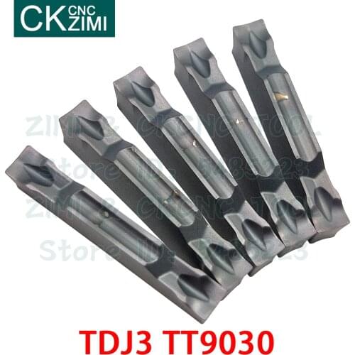 TDJ3 TT9030 TDJ 3 TT9030 3mm Carbide Insert Cutting grooving Inserts tool CNC Metal lathe cutting Tool for Steel Stainless Steel