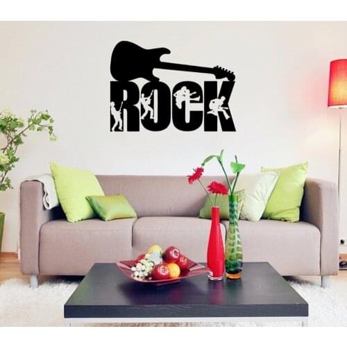 Creative rock music art vinyl decals wall stickers home decor living room bed room removable diy wallpaper