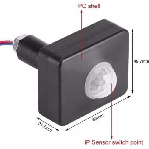 10-50W 90-265V Outdoor Security Mini PIR Human Body Motion Mini Sensor Detector Inductor Switch for Led Floodlight