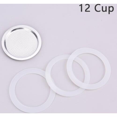 Replacement Parts for Moka Pot Coffee Bottle Express Stainless Steel Gasket Filter Plate And Silicone Gel Ring
