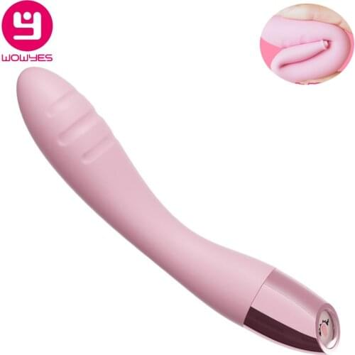 WOWYES Female G-spot Dildo Vibrator Vaginal Clitoral Stimulation Waterproof Magnetic USB Charge Adult Erotic Sex Toys for Women