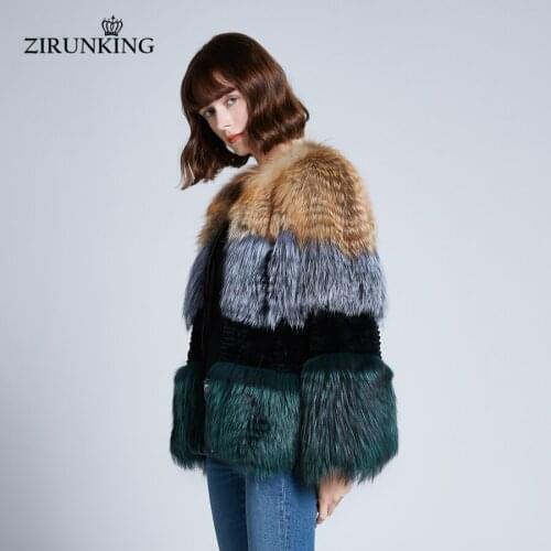 ZIRUNKING Black Fur Coats