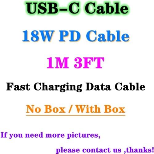 10pcs/lot 18W PD Charging Cable USB C Fast Charger For Phone 12 11 Pro Max XS XR 8 7 6S Plus USB Type C Data Cable 1M 3FT Kabel