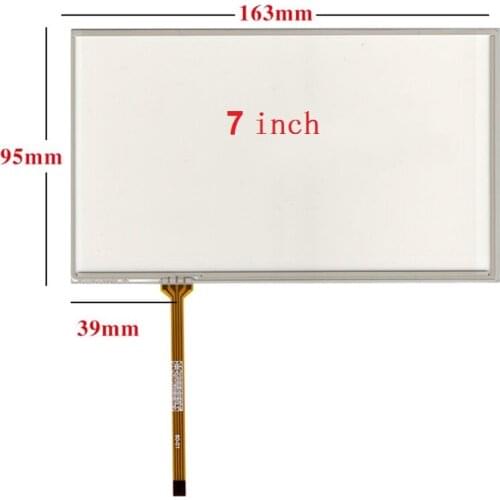 10 pcs new 7 inch touch screen four-wire resistance on-board navigation DVD industry hand-written screen 163*95
