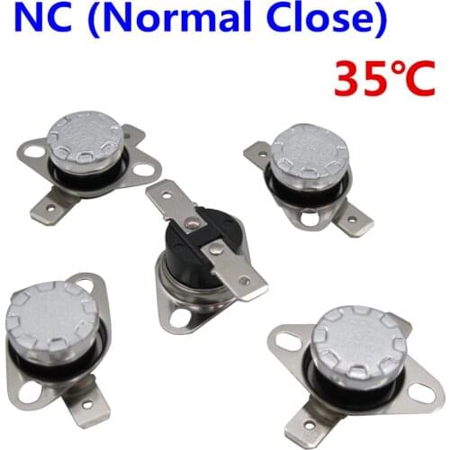 10Pcs KSD301 35 Degrees Celsius 35 C Normal Close NC Temperature Controlled Switch Thermostat 250V 10A Thermal Protector