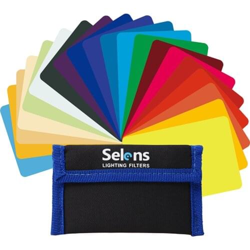 20 PCS Selens Camera Flash Gels Transparent Color Correction Balance Lighting Filter Kit For Photo Studio Camera Accessories