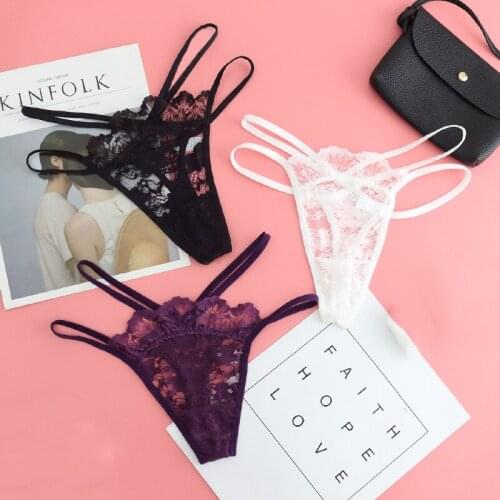 2020 New Sexy Women G String Thongs Transparent Lace Panties Ladies' Seamless Underwear Knickers Bragas Calcinha 8017