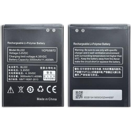 3000mAh For Lenovo S660 S668T S 660 668T Battery BL222 Mobile Phone Battery