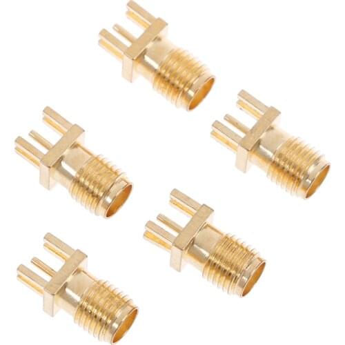 5Pcs PCB Mount SMA Female Plug Bulkhead Straight RF Connector Adapter 1.2MM