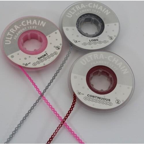 5pcs Dental Orthodontic Materials Ortho Elastic Dental Ultra Power Chain Colorful