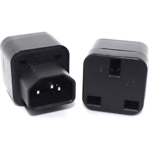 UK England To C14 Power Adapter Plug Black 10A 250V PDU UPS Power Connector Singapore Malaysia Power Cord Converter