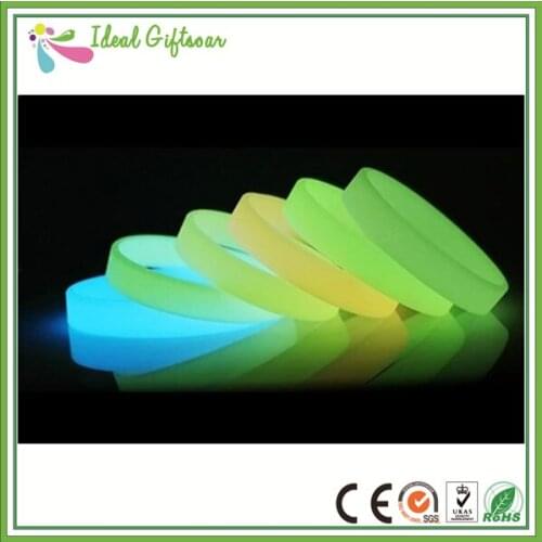 Promotion!!! Custom glow in the dark silicone wristbands silicone bracelets