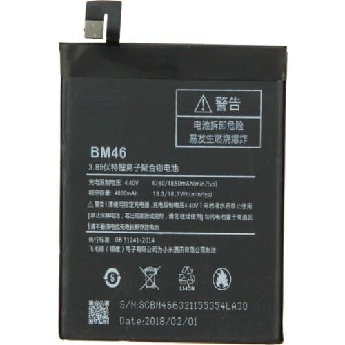 4000mAh 4050mAh BM46 Battery For Xiaomi Redmi Note 3 Mi note3 Pro/Prime Bateria Accumulator