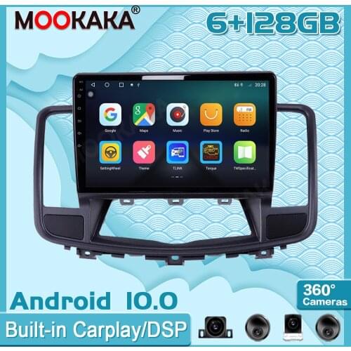 6+128GB Android 10.0 For Nissan Teana J32 2008-2013 Surround View Camera Car Multimedia Player Stereo Radio GPS Navigtion Record