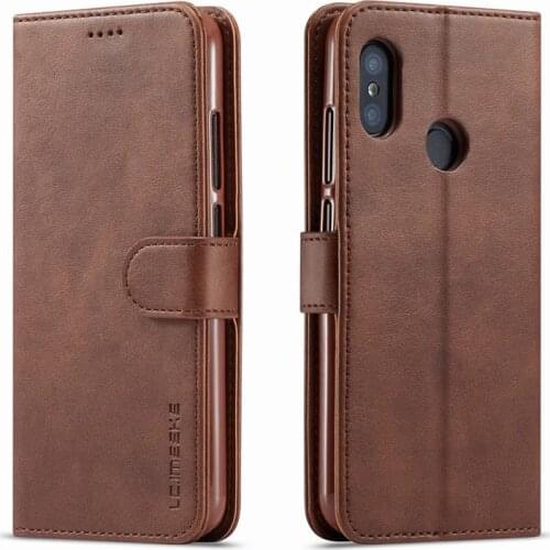 Cases For Xiaomi Redmi Note 7 Pro Case Cover Luxruy Magnetic Flip Plain Business Wallet Leather Phone Bag For Redmi Note 7 Coque