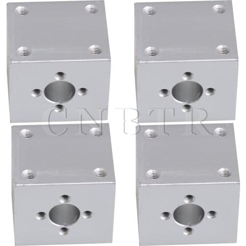 CNBTR 4pcs Silver T8 Ballscrews Seat Nut Bracket for Printer Machine Dia 10mm