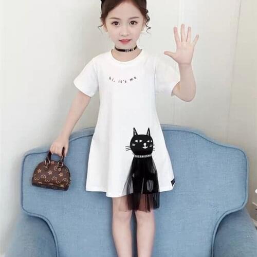 Children Summer Dresses 3D Printed Dress for Girls Kids Nightdress Baby Sleepwear Casual Dresses for 2-8 Years Children