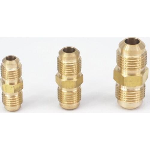 Fit Tube OD 1/4" 5/16" 3/8" Straight UNF Thread Brass SAE 45 Degree Pipe Fitting Adapters Connectors 229PSI